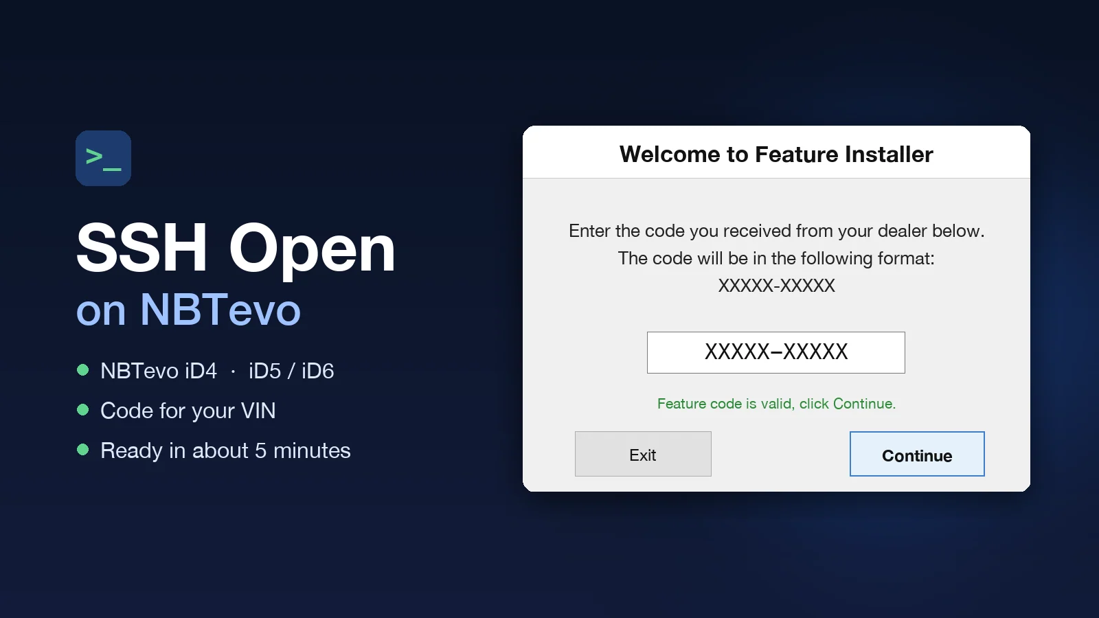 SSH Open on NBTevo