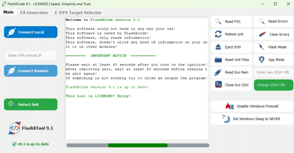 FlashXTool License