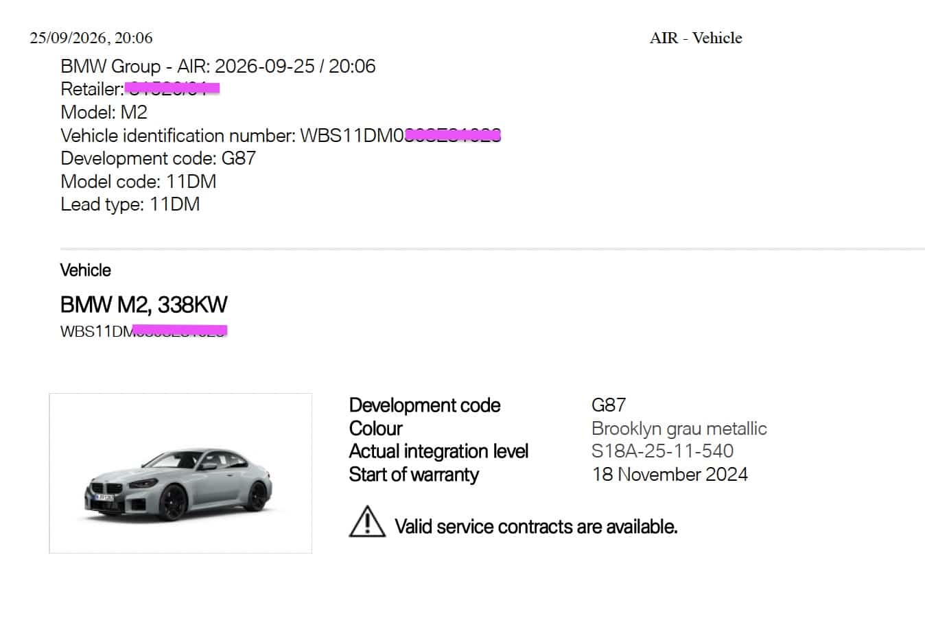 Air Service History and mileage check - Image 2
